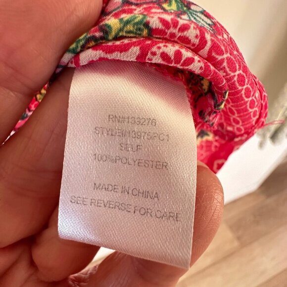 Daniel Rainn Woman’s Tank Top Blouse Pink Pintuck Front Floral Boho Size Small - Picture 9 of 10